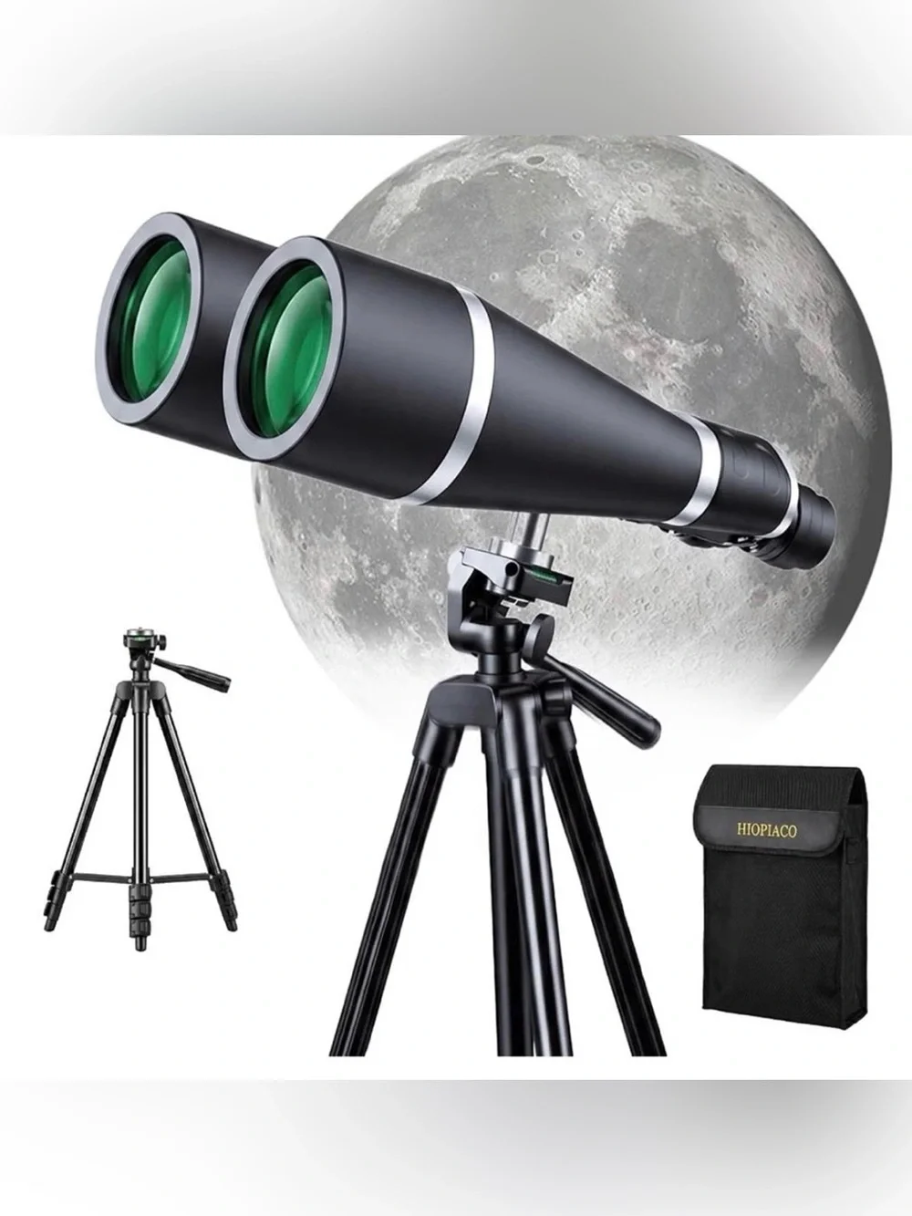 High-Powered 30–260x80 Zoom Binoculars — Green